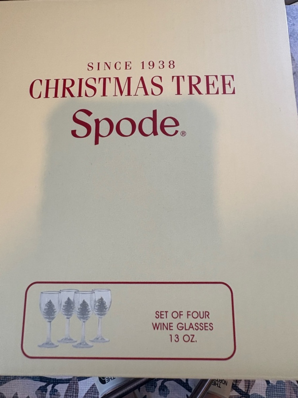 Spode Christmas Tree Box in Red and Cream